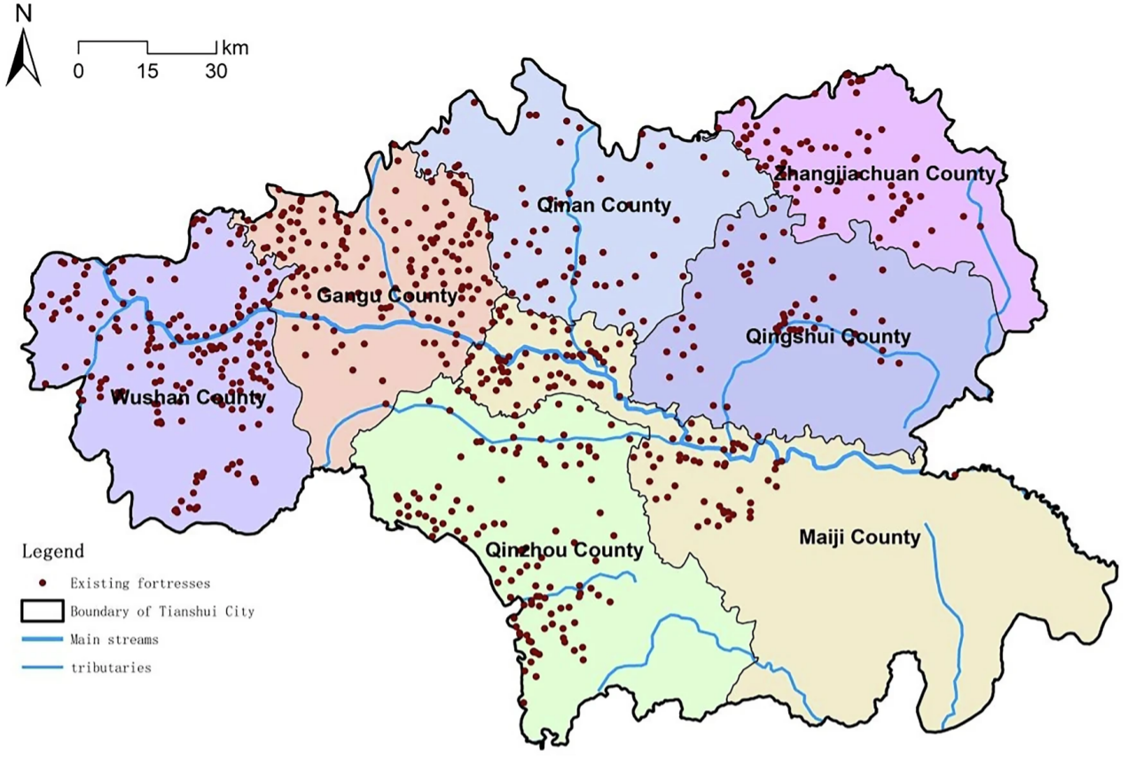Study Reveals Spatial Pattern of Tianshui's Folk Defensive Settlements